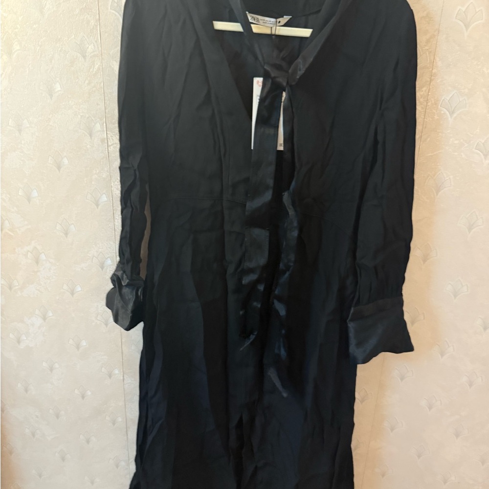 Zara Black Satin Blouse